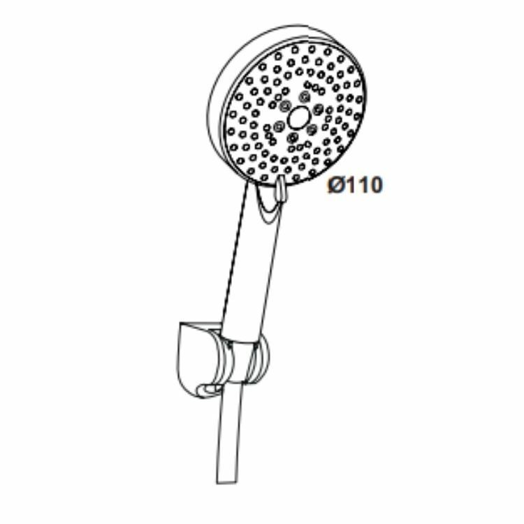 Hafele Askılı Duş Sistemi Boda 5 Fonksiyonlu Parlak Krom