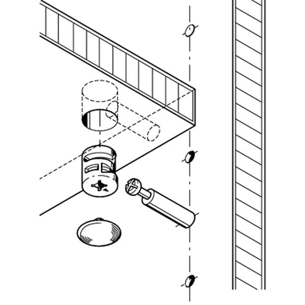 Hafele Minifix Faturasız Gövde 12/12mm (100 Adet), Ham