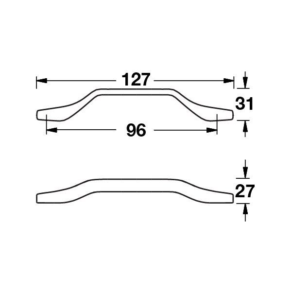 Hafele Mobilya Kulpu Passo 96mm Antrasit