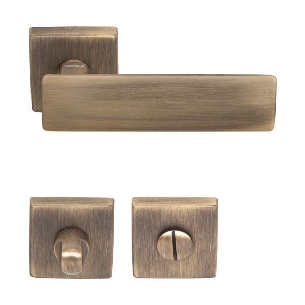 Hafele Kapı Kolu Seti Spring WC Antik Bronz