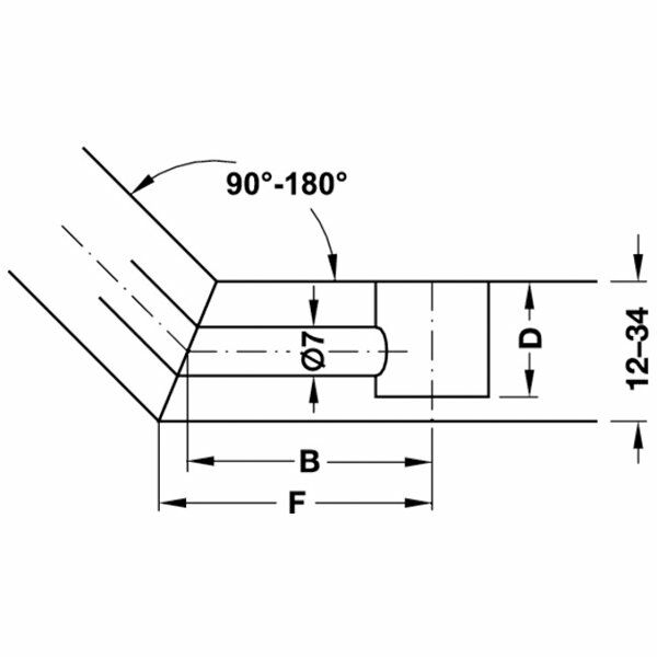 HAfele Minifix Açılı Çift Taraflı Mil (100 Adet), Galvaniz
