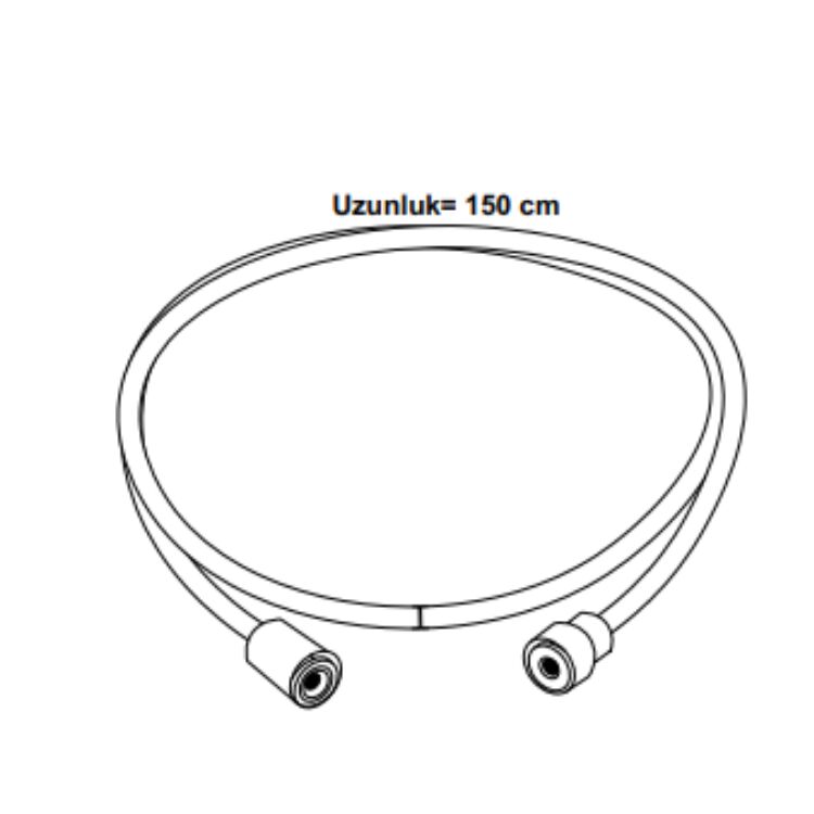 Hafele PVC Duş Hortumu 150cm Parlak Krom