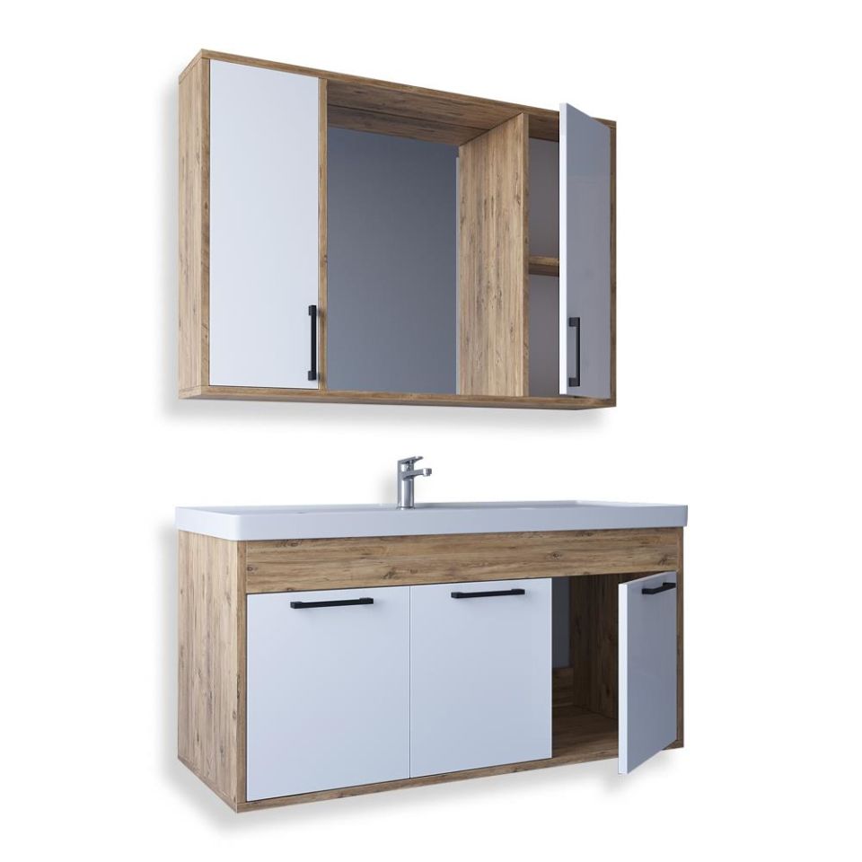 Teta Home Lizbon 100 Cm Mdf Banyo Dolabı Seti