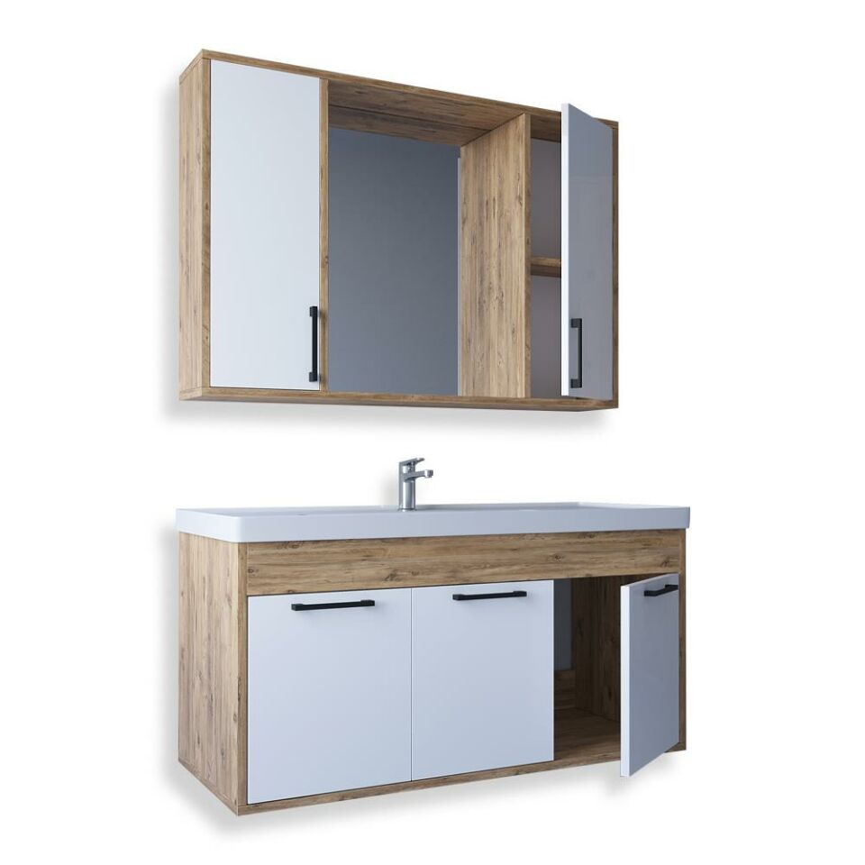 Teta Home Lizbon 100 Cm Mdf Banyo Dolabı Seti