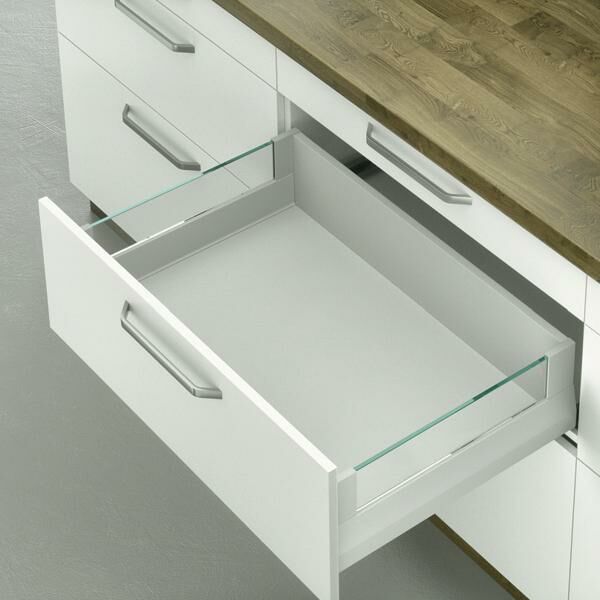 Hafele Çekmece Seti Cam Bordürlü 50'lik Vidalı Gri