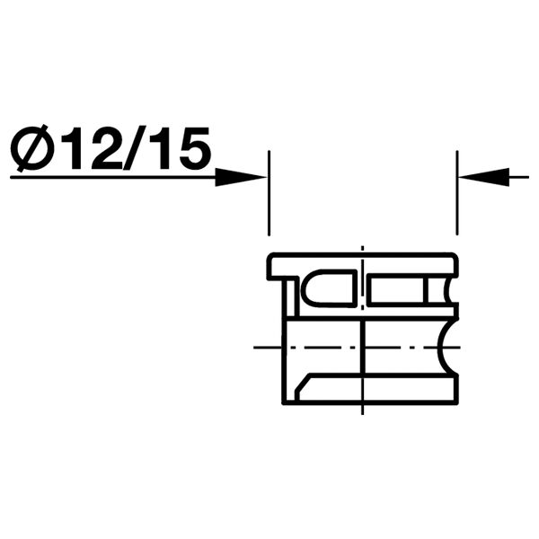 Hafele Minifix Faturalı Gövde 12/12mm (100 Adet), Ham
