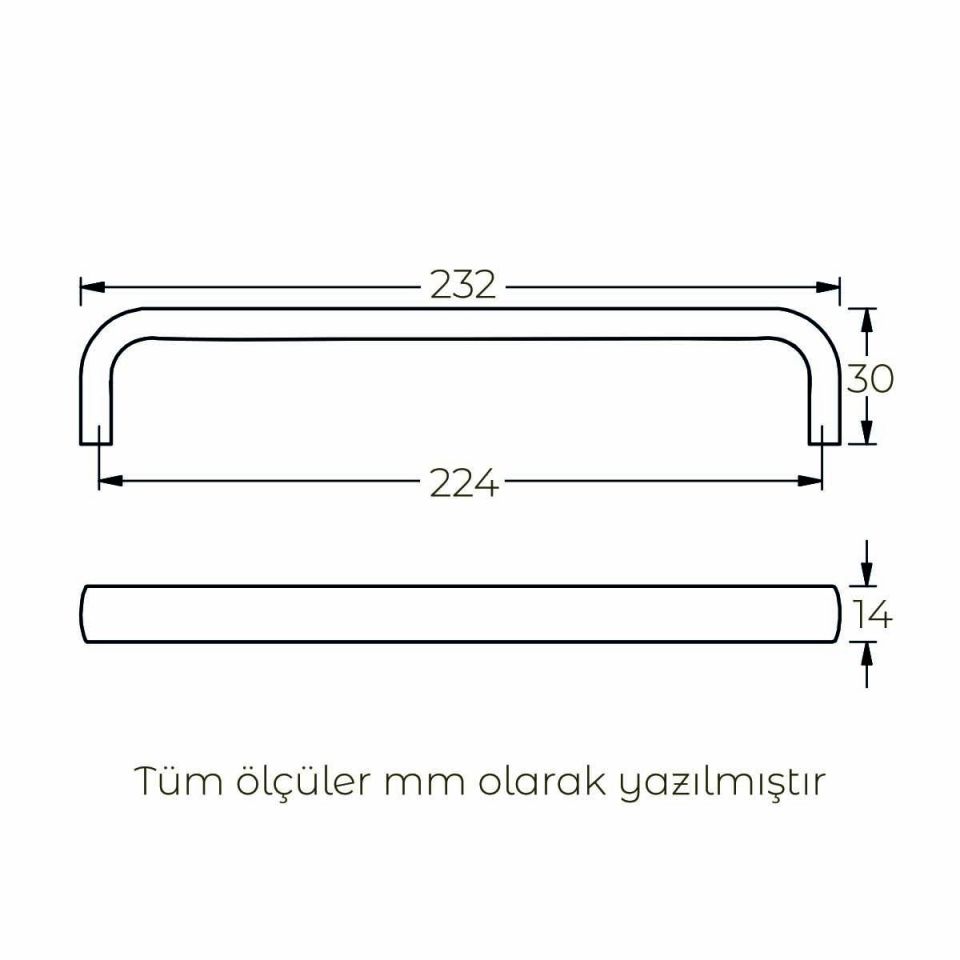 Hafele Mobilya Kulpu Umberto3 224mm Nikel