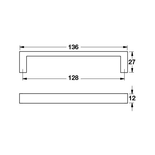 Hafele Mobilya Kulpu Brocke 128mm Paslanmaz Çelik