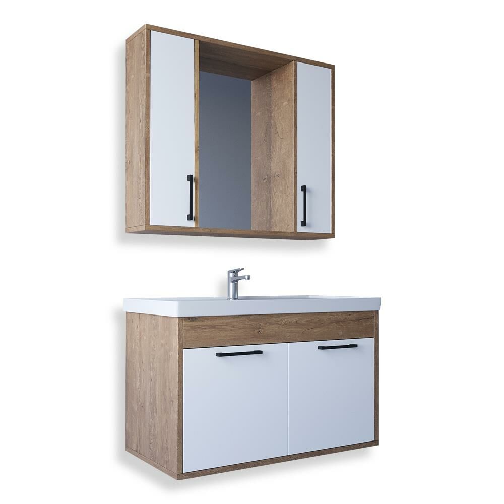 Teta Home Lizbon 80 Cm Mdf Banyo Dolabı Seti