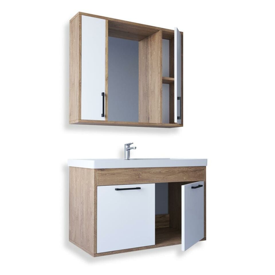 Teta Home Lizbon 80 Cm Mdf Banyo Dolabı Seti