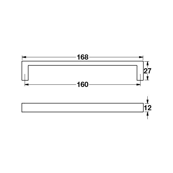 Hafele Mobilya Kulpu Brocke 160mm Paslanmaz Çelik