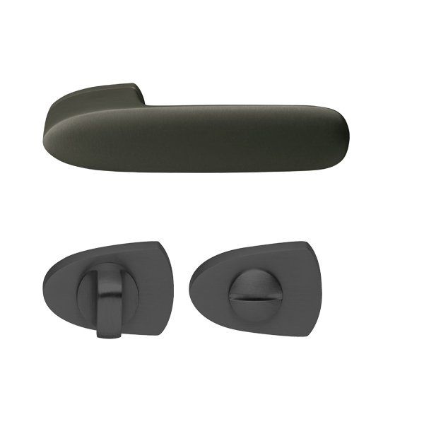 Hafele Kapı Kolu Seti Gemini Banyo WC Mat Siyah