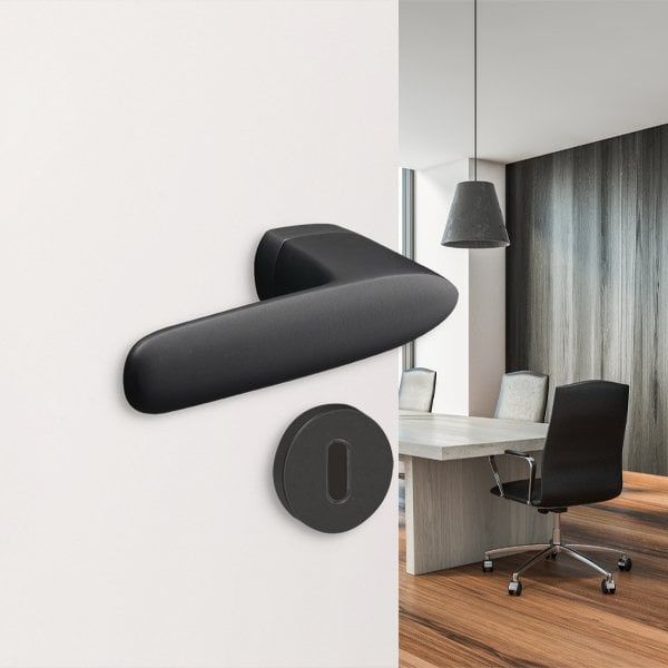 Hafele Kapı Kolu Seti Gemini Banyo WC Mat Nikel