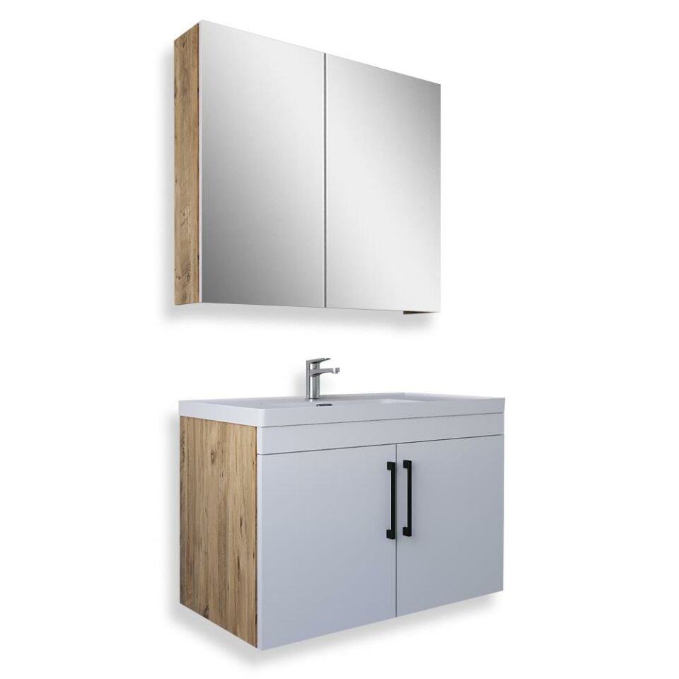 Teta Home Yalova 65 Cm Mdf Banyo Dolabı Seti