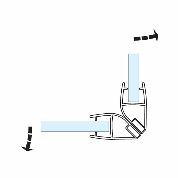 Hafele Mıknatıslı Cam Kapı Fitili 90 Derece 10-12/2500mm