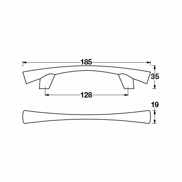 Hafele Mobilya Kulpu Arco 128mm Mat Siyah