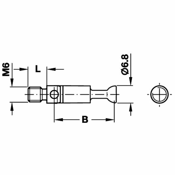 Hafele Minifix Açılı Tek Taraflı Mil (100 Adet), Galvaniz