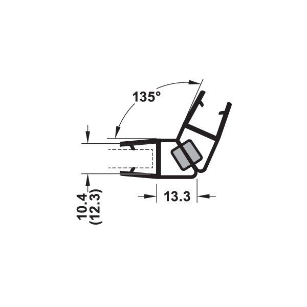 Hafele Mıknatıslı Cam Kapı Fitili 135 Derece 8-10/2500mm