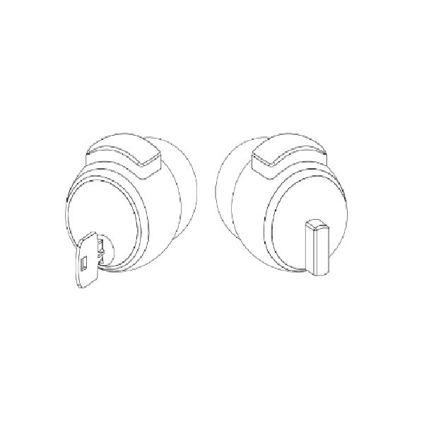 Hafele Nova Topuz Kilit Seti Al. Cam. Ofis Gümüş Renk