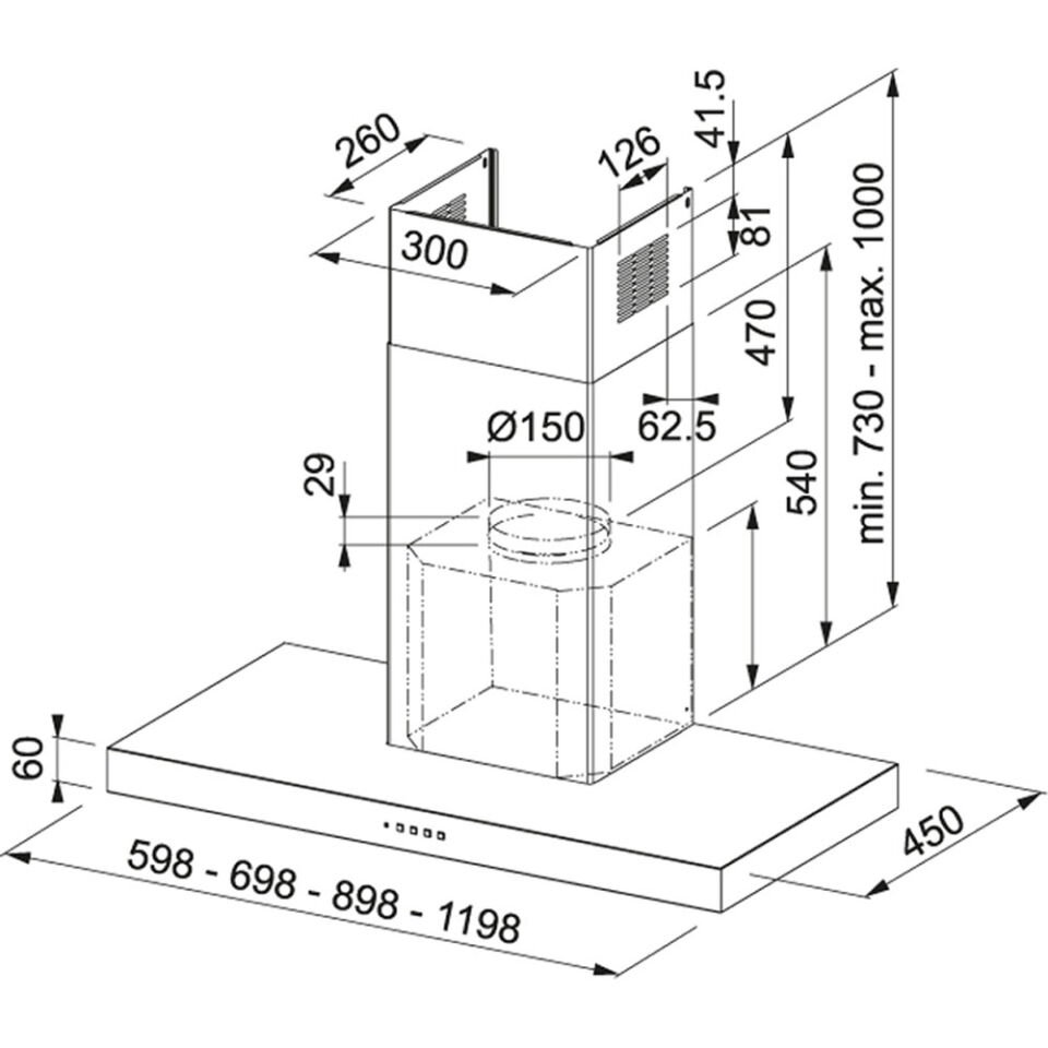 Franke Davlumbaz Format Fdf H70 9557L Xs Inox 90 Cm