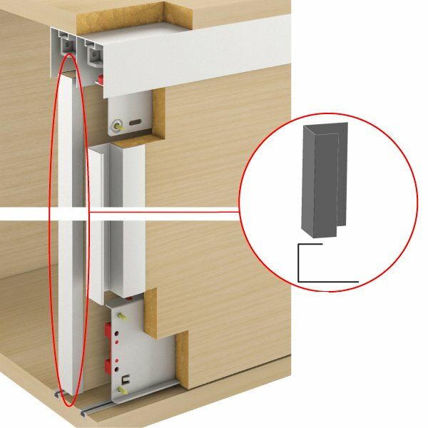 Hafele Profil Kulp Along 2500mm Mat Krom