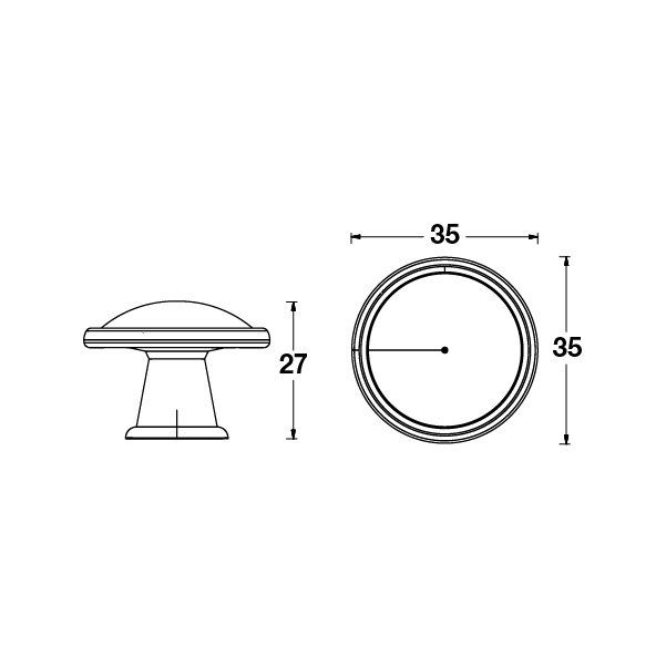 Hafele Düğme Kulp Dorothy Jr. Antik Bronz