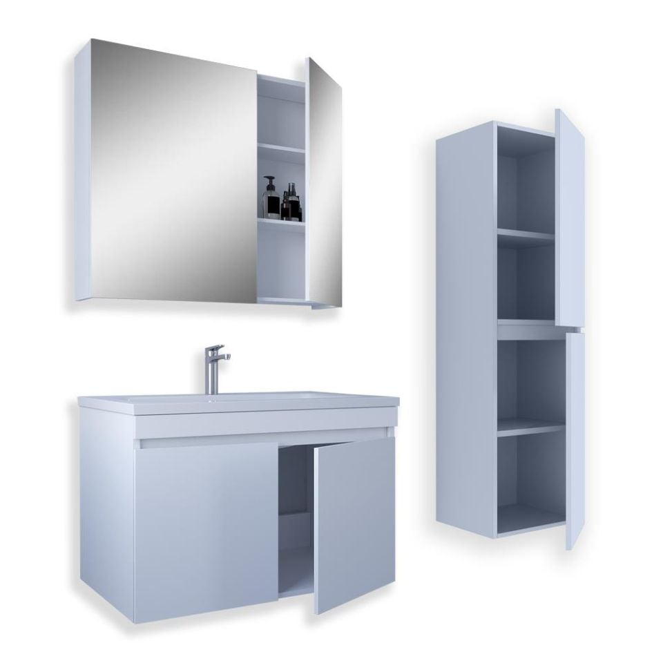 Teta Home Tokyo 65 Cm Mdf Banyo Dolabı Seti + Boy Dolabı
