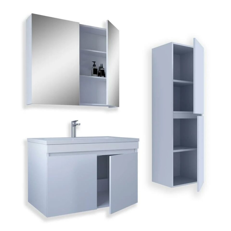 Teta Home Tokyo 65 Cm Mdf Banyo Dolabı Seti + Boy Dolabı
