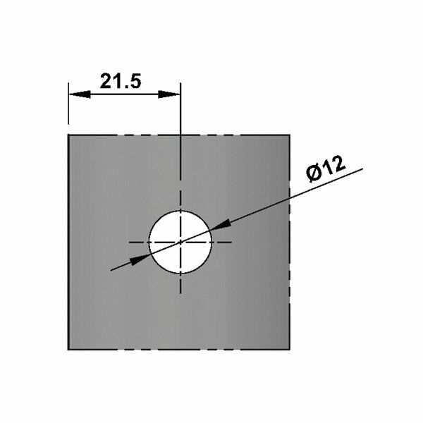 Hafele Cam Tutucu Duvar-Cam 90 Derece Grafit Siyah Renk