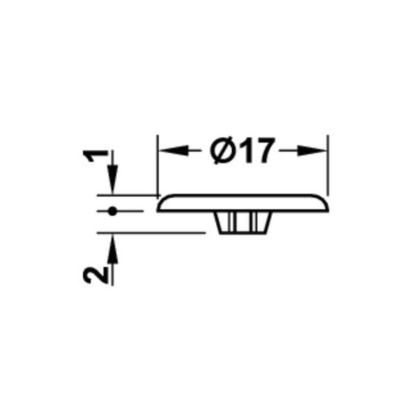 Hafele Minifix Kapak 17mm (500 Adet), Beyaz Renk