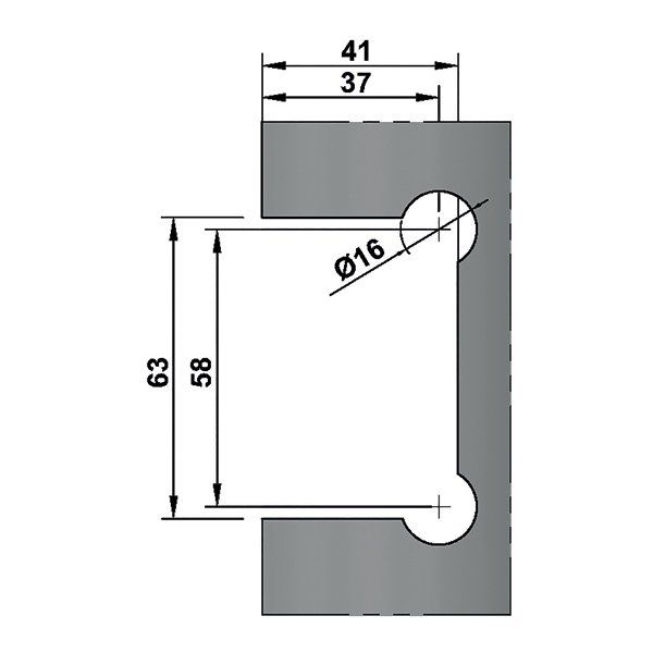 Hafele Duş Menteşesi Duvar/Cam 90 Derece Parlak Krom Renk