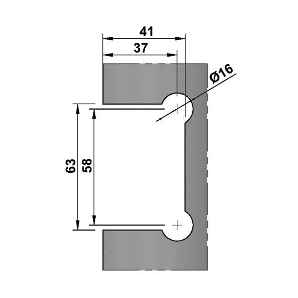 Hafele Duş Menteşesi Duvar-Cam 90 Derece Parlak Krom Renk