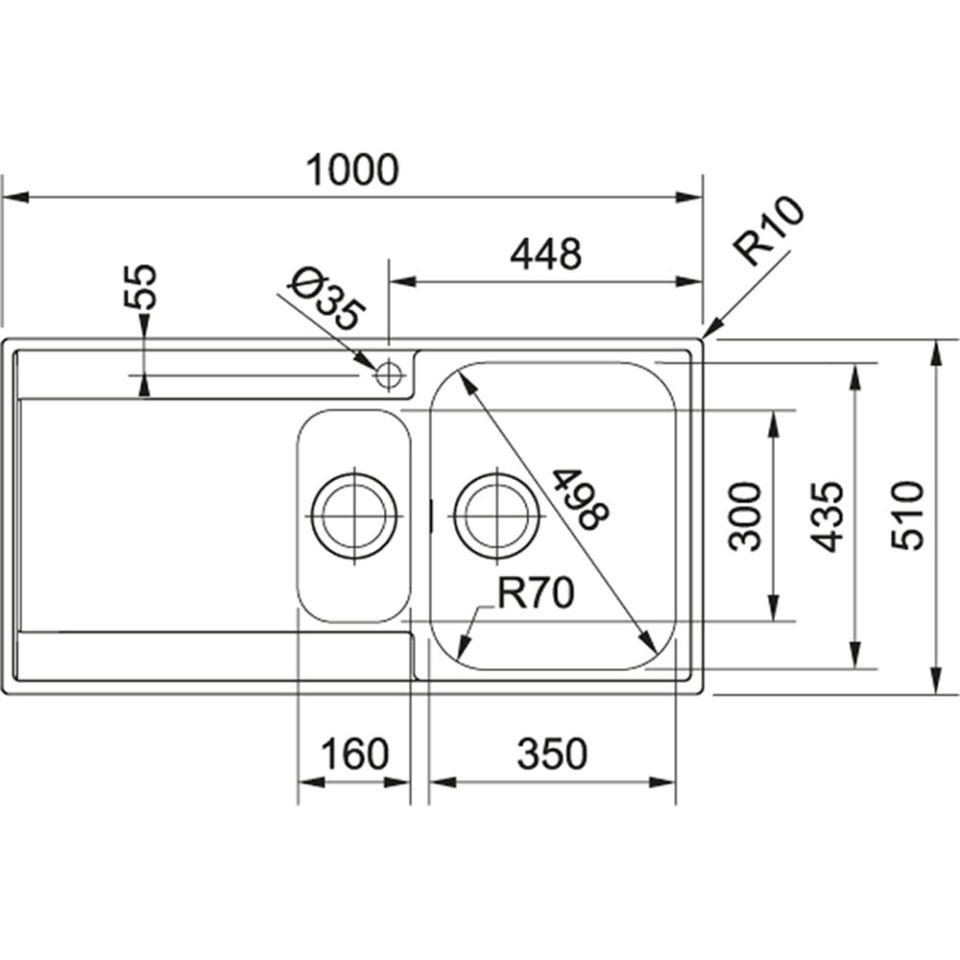 Franke Maris Slimtop Mrx 251 1,5 Gözlü Çelik Evye
