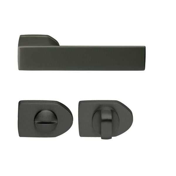 Hafele Kapı Kolu Seti Patty Kol Seti WC Antrasit