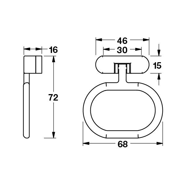 Hafele Sarkaç Kulp Hendel 32mm Parlak Pirinç