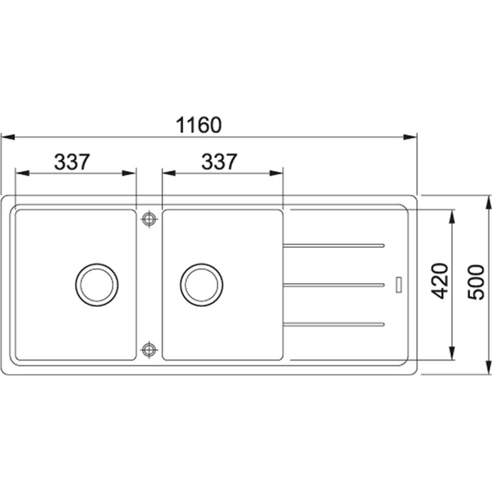 Franke Basis Bfg 621 Sahara 2 Gözlü Sağ-Sol Damlalıklı Granit Evye