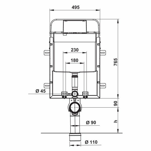 Hafele Gömme Rezervuar Seti Matto 01 Mat Krom
