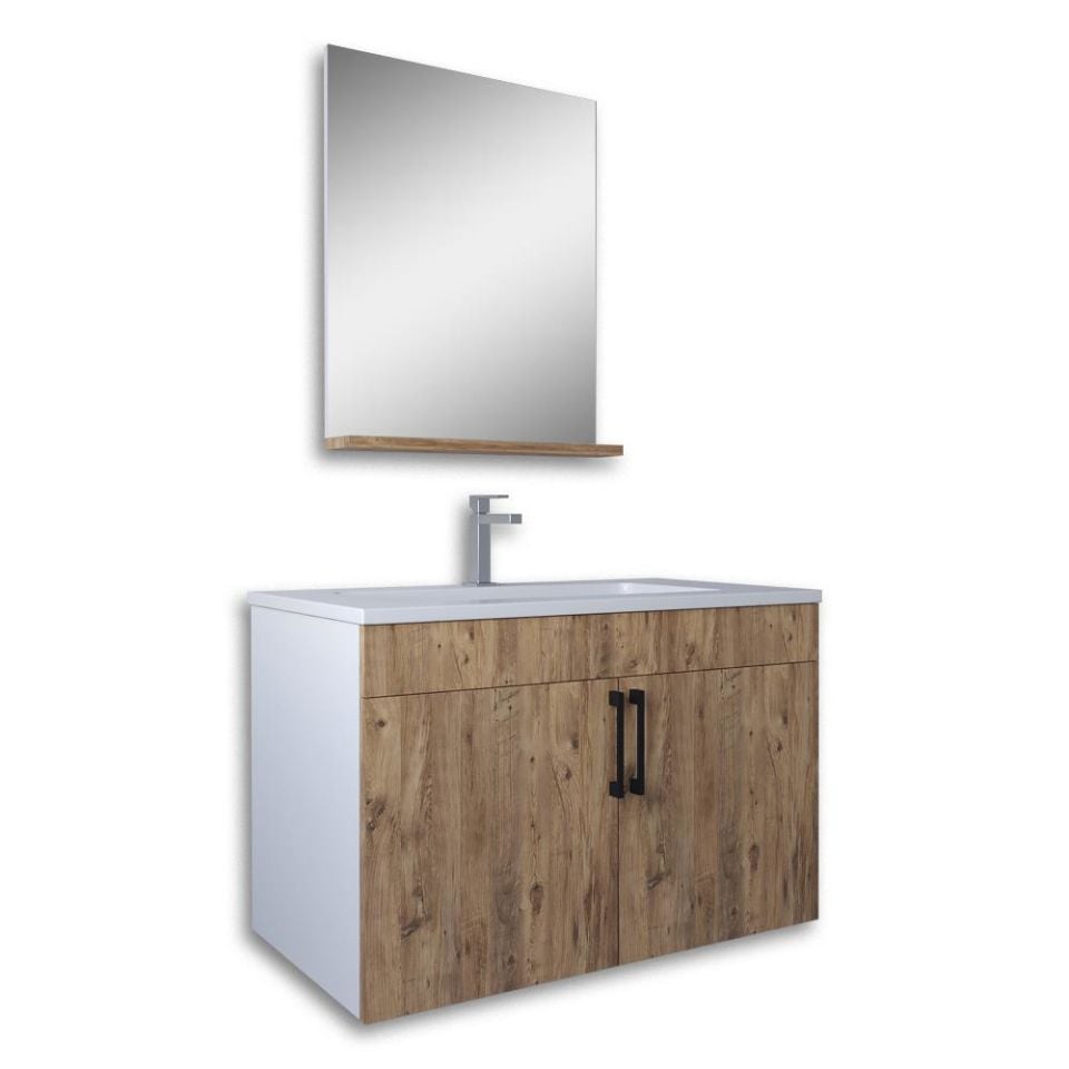 Teta Home Prag 80 Cm Mdf Banyo Dolabı Seti