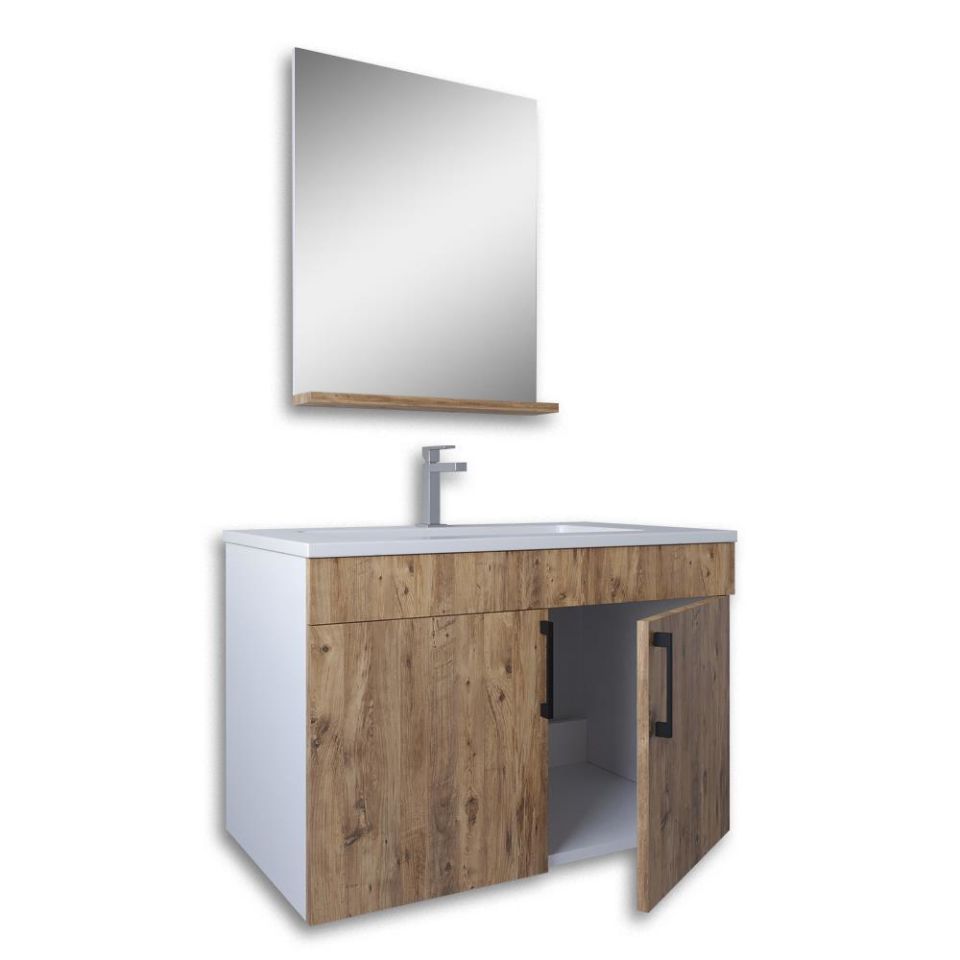 Teta Home Prag 80 Cm Mdf Banyo Dolabı Seti