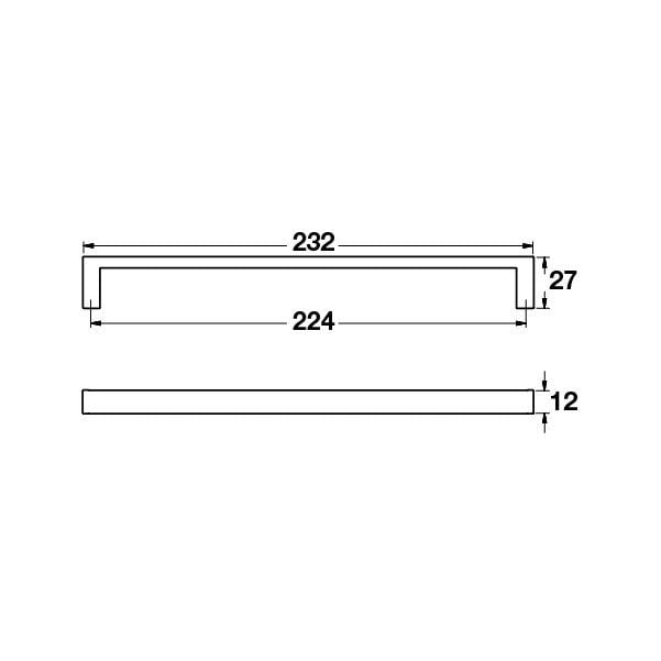 Hafele Mobilya Kulpu Brocke 224mm Parlak Krom