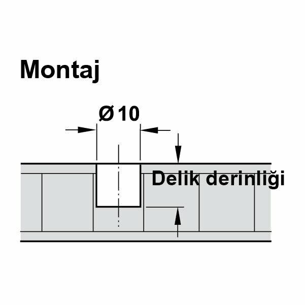 Hafele Bağlantı Dübeli Ø10mm Sökülebilir (100 Adet), Beyaz