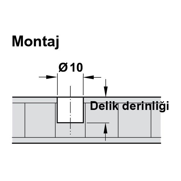 Hafele Bağlantı Dübeli Ø10mm Sökülebilir (100 Adet), Beyaz