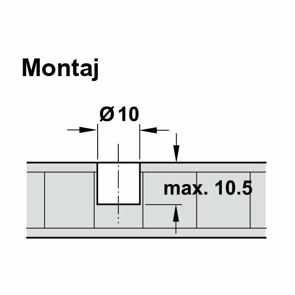 Hafele Bağlantı Dübeli 3'lü Sökülebilir (100 Adet), Beyaz