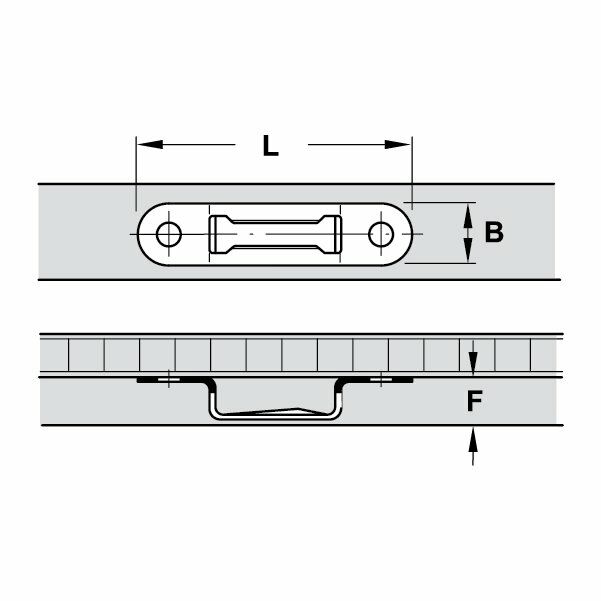 Hafele Modular Raf Bağlantısı 58x13mm (100 Adet)
