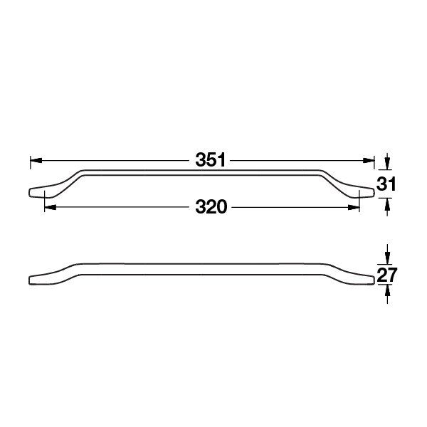 Hafele Mobilya Kulpu Passo 320mm Antrasit