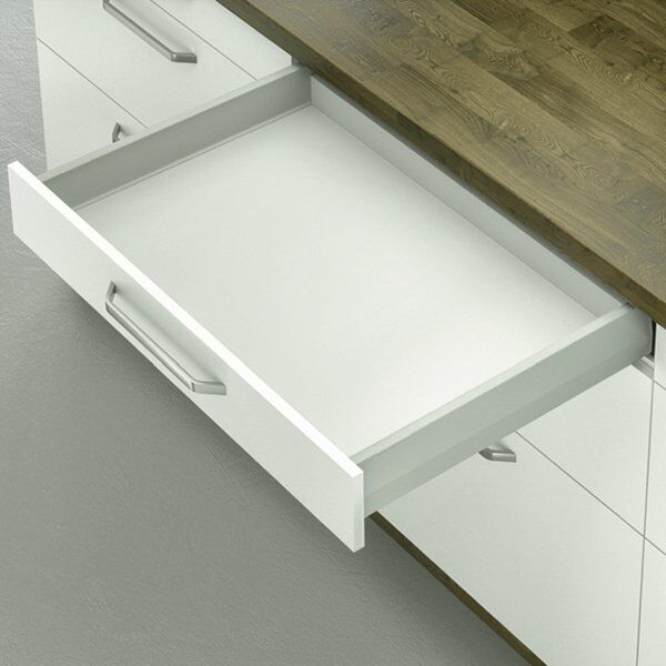 Hafele Çekmece Seti 120'lik Modül İçin Bas Aç Yavaşlatıcılı 50'lik Dübelli Gri