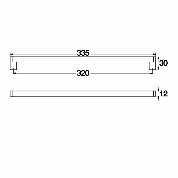 Hafele Mobilya Kulpu Cube 320mm Paslanmaz Çelik