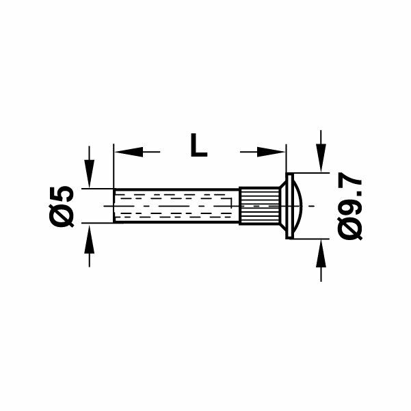 Hafele Dişli Kovan M4 5x27mm (100 Adet), Nikel Kaplama