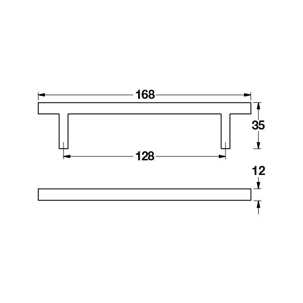 Hafele Mobilya Kulpu Lindsey2 128mm Mat Siyah