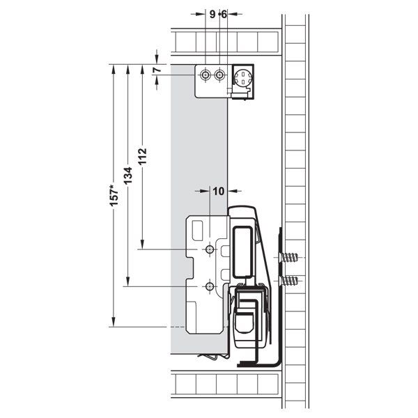 Hafele Çekmece Seti Kare Bordürlü 45'lik Vidalı Beyaz
